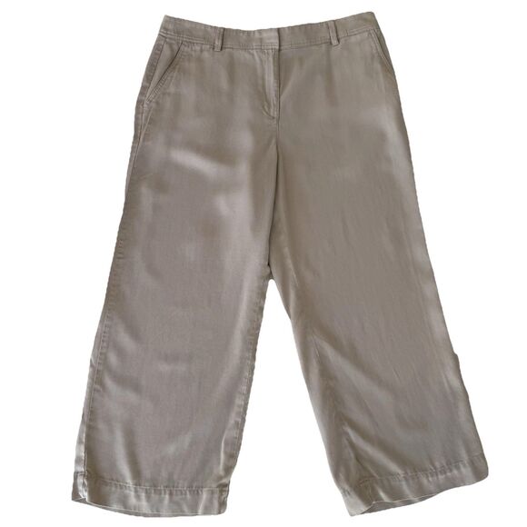 Talbots Pants - Talbots Flowy Wide Leg Ankle Pants Women’s 16P Beige